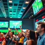 Engaging sports betting experience at https://22bet.tax/ with enthusiasts watching live events.